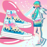 Japanese Colorful Hand Painted Canvas Shoes
